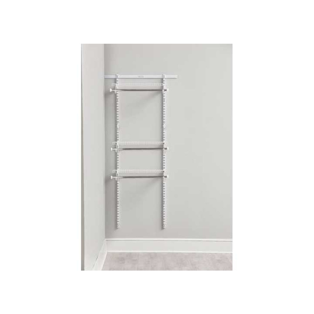 Rubbermaid 2119012 24Ft Wide Wire Closet Expandable Closet Storage Kit White