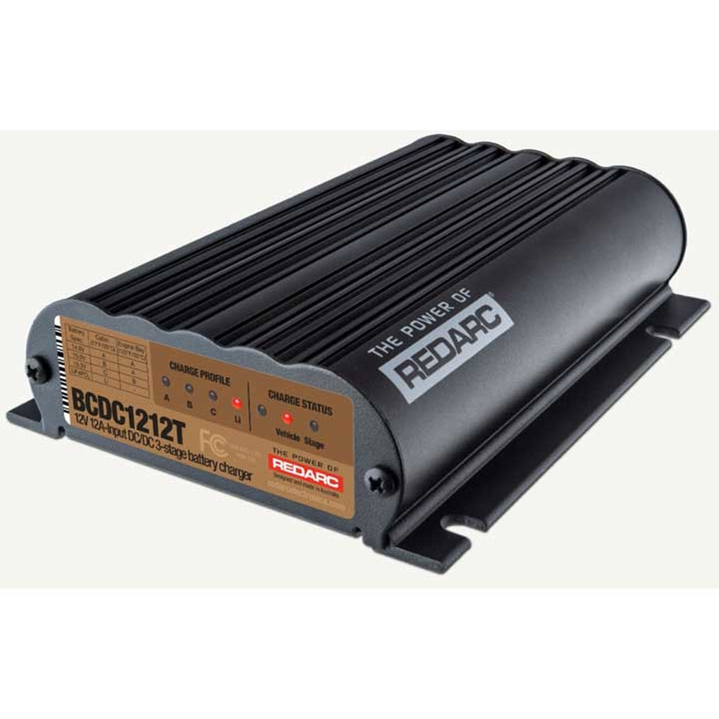 Redarc BCDC1212T 12V 12A Smart Start DCdc 3 Stage Battery Charger