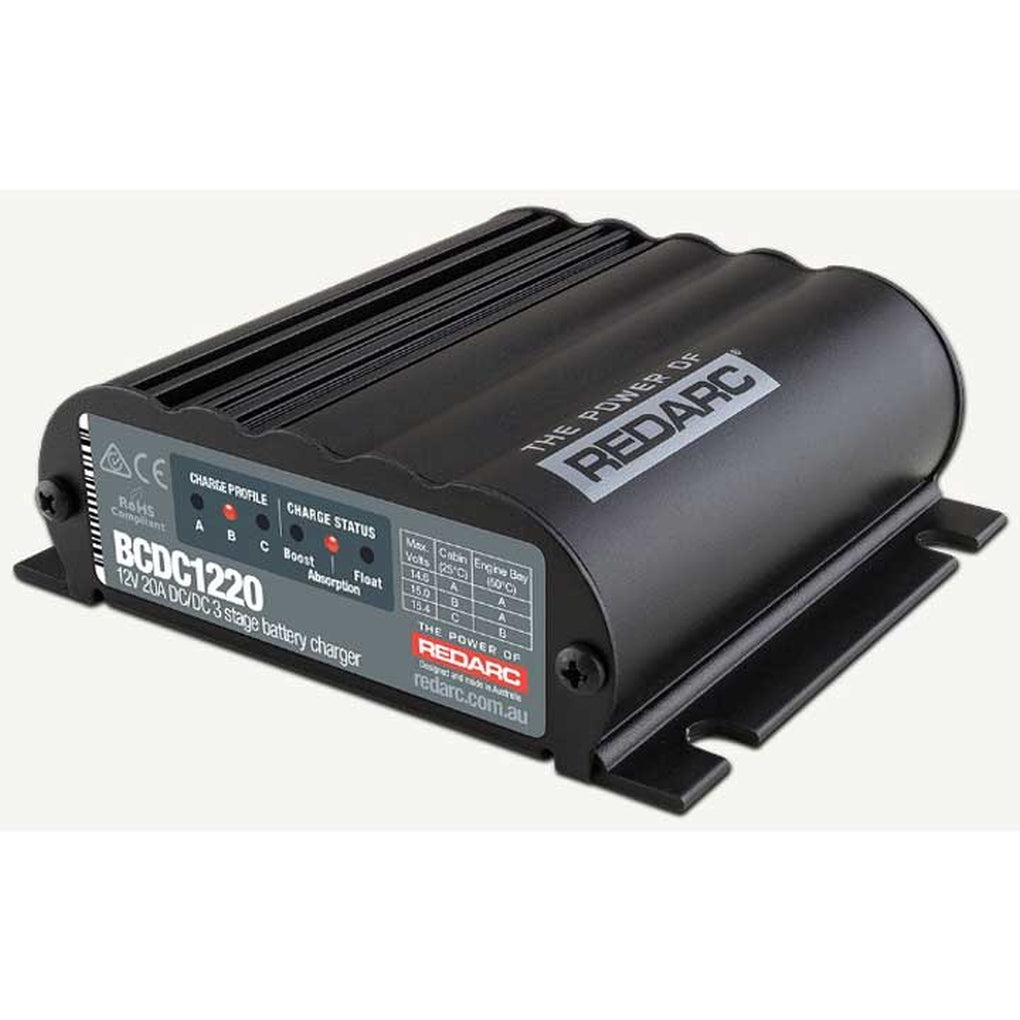 Redarc BCDC1220 12V 20A Smart Start DCdc 3 Stage Battery Charger