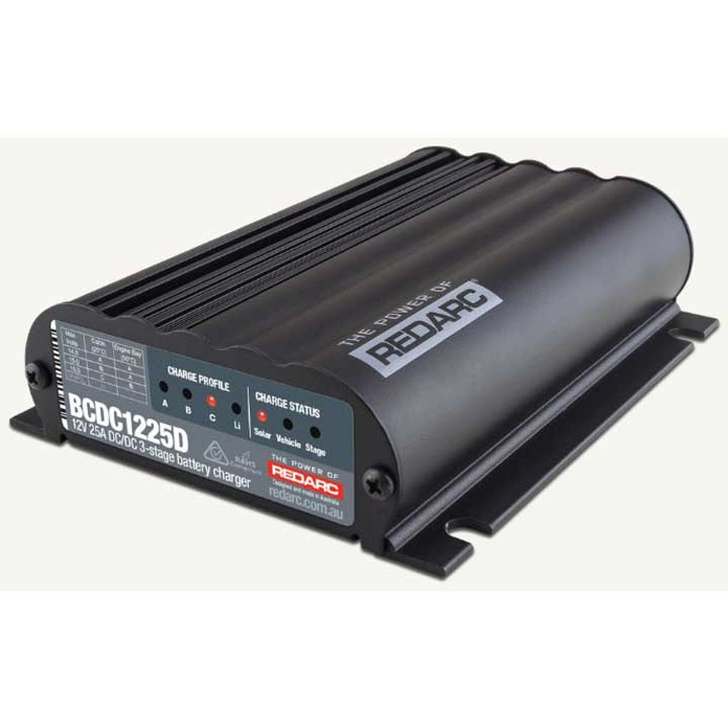 Redarc BCDC1225D 12V 25A Smart Start DC/DC Dual Input Battery Charger