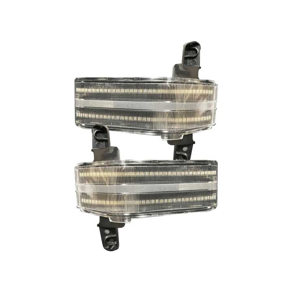 Recon 264153CL 1419 Silverado/Sierra Side Mirror Lenses w/Scanning Clear Turn Signals Smoked Lens
