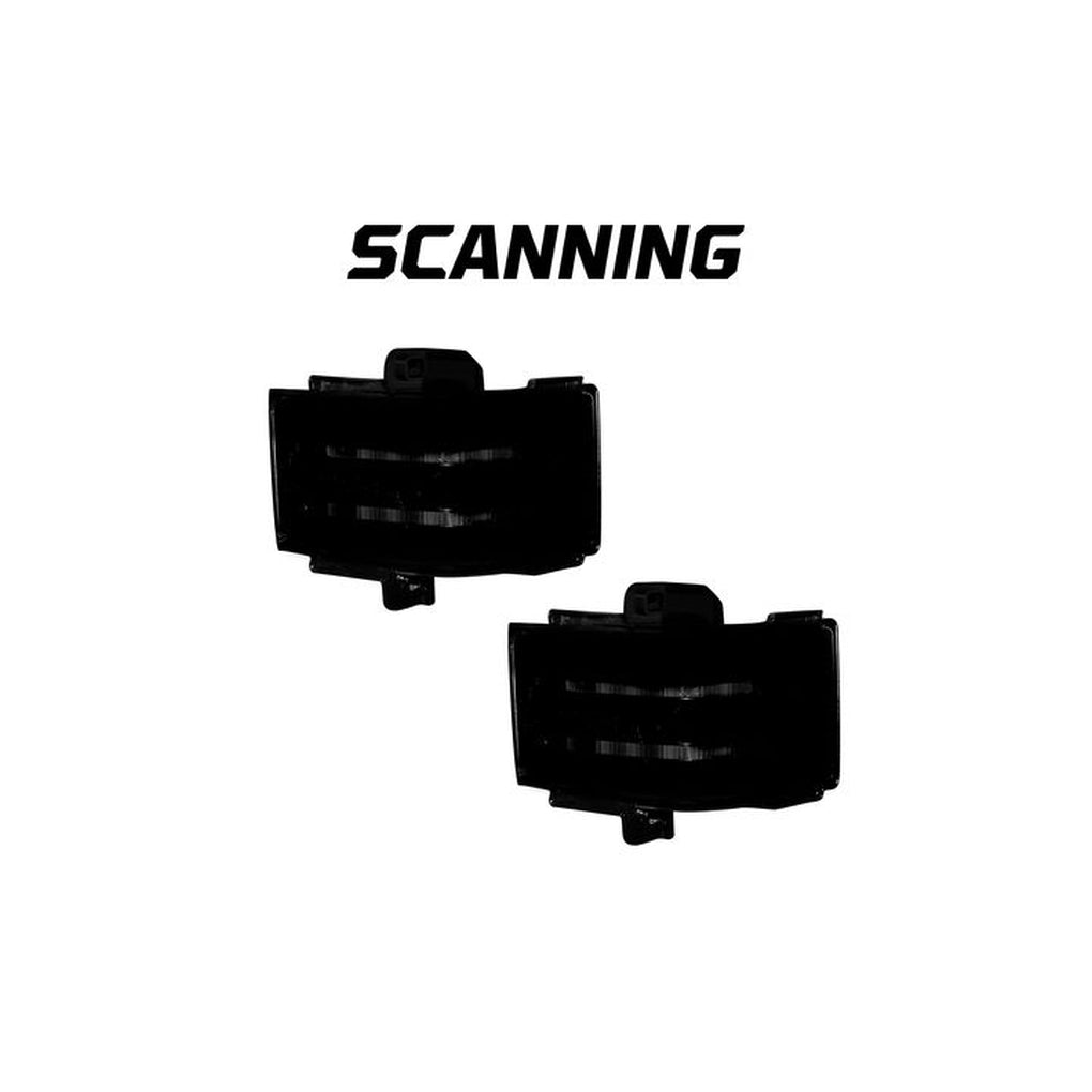 Recon 264245WHBK 1723 F250/F350/F450 Sd Side Mirror Lens W/White LED Run Light/Amb Scan LED Ts/White LED Spot Light