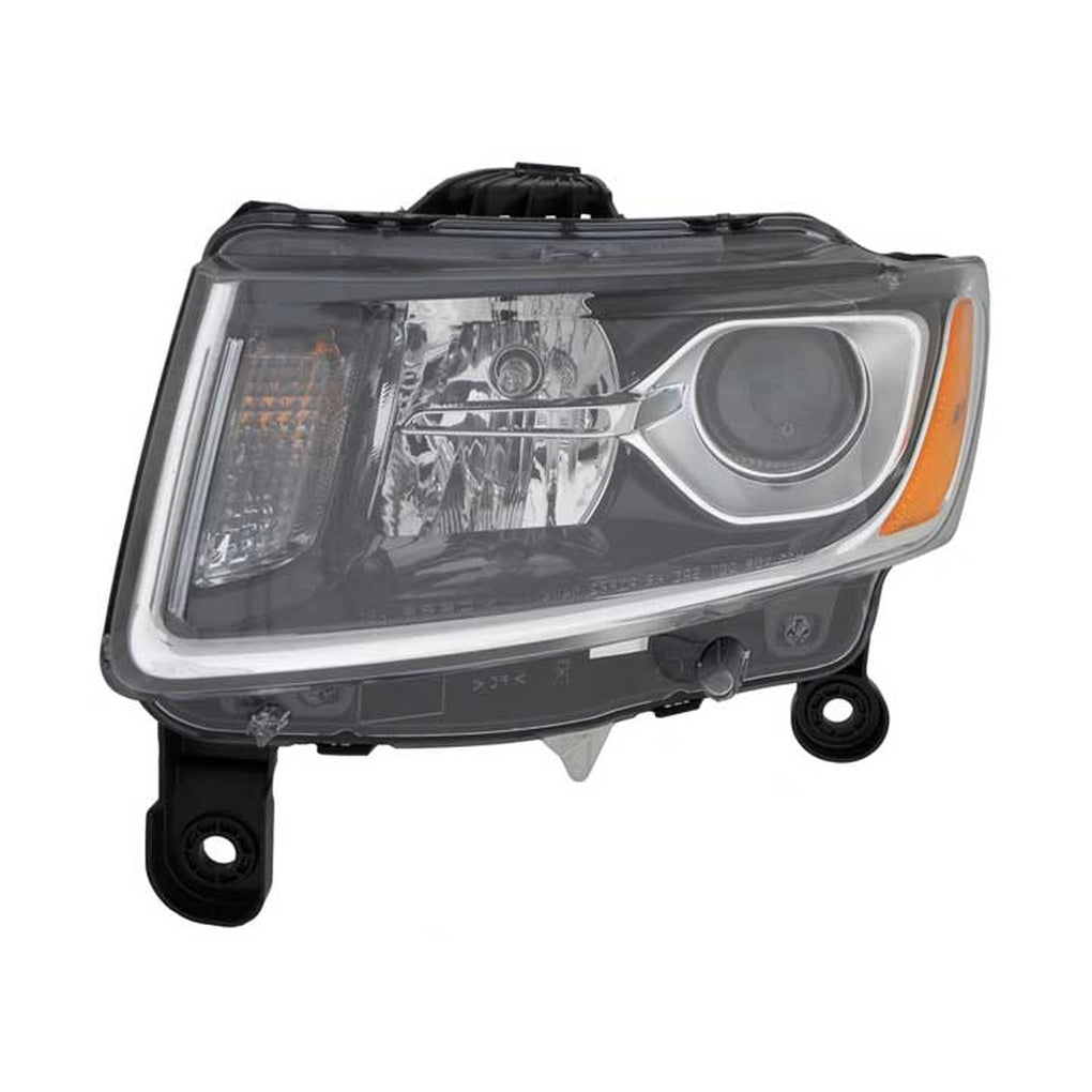 Regionmax CS366-B101L LH Headlamp Assy Composite; Halogen; Std Type; Chrome; Grand Cherokee 1416