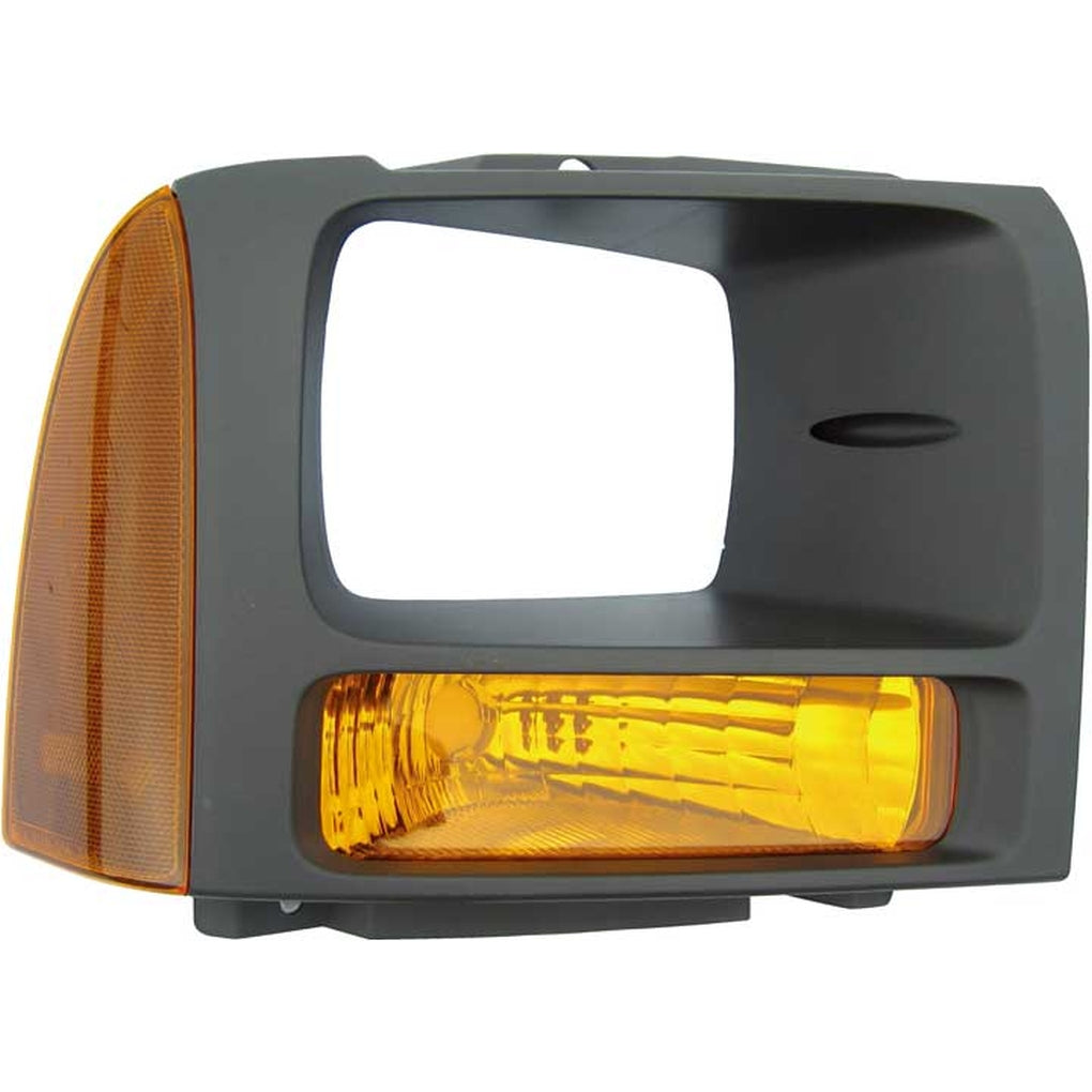 Regionmax FR453-U000R RH Parklamp Lens/Housing; W/O Bulbs & Sockets; Black Bezel; F250 Super Duty 06
