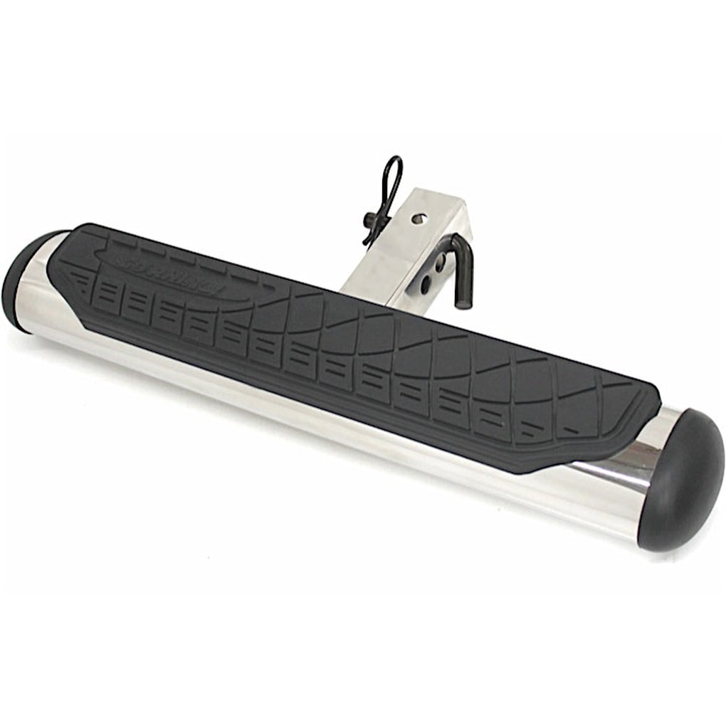 Go Rhino 460PS 4In Rhino! Oval Hitchstep 2In Receivers Side & Hitch Steps Polished Stainless