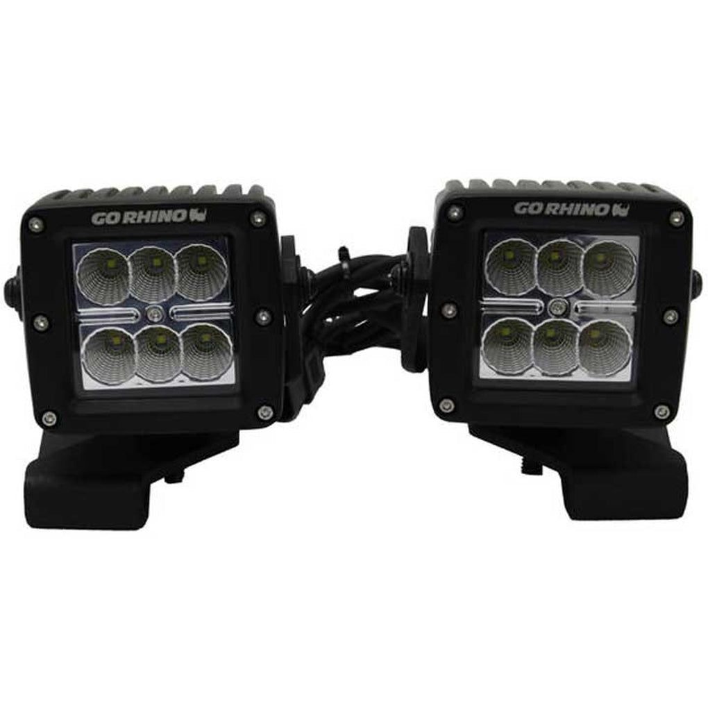 Go Rhino 732230T 18C Wrangler Jl&Jt Gladiator Light Mounts Black Powdercoat Finish