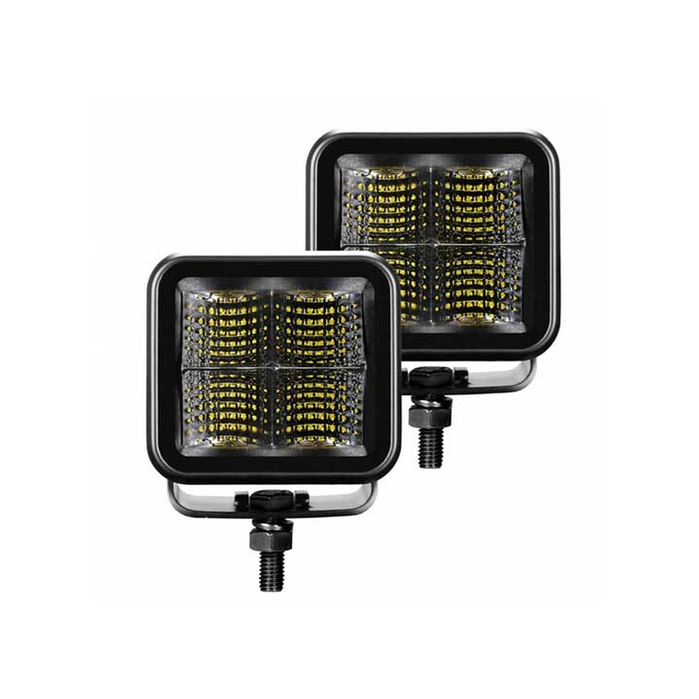 Go Rhino 750400321FCS Blackout Series 3X3 Cube Flood Light Kit Blk