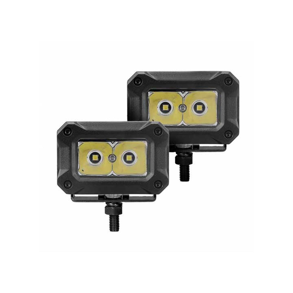 Go Rhino 751003023SBS Bright Series 3X2 Rectangle Spot Light Kit Pair Blk