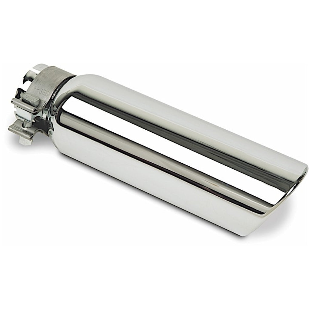 Go Rhino GRT25414 4In Od X 14In For 2.5 In Inlet Chromed Stainless Steel Clamp Style Exhaust Tip