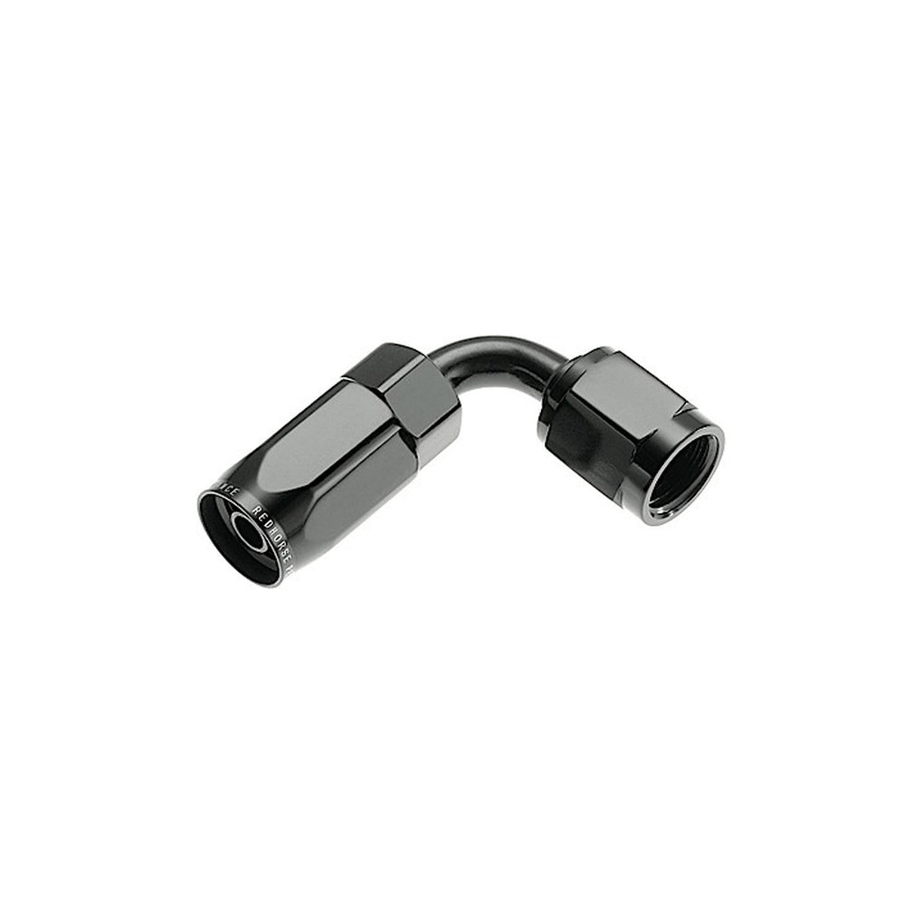 Red Horse Performance 1090-16-2 16 90 Degree Female Aluminum Hose End Black