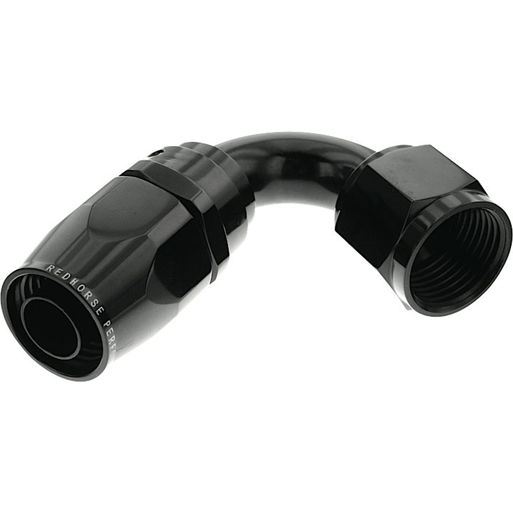 Red Horse Performance 1120-10-2 10 120 Degree Female Aluminum Hose End Black