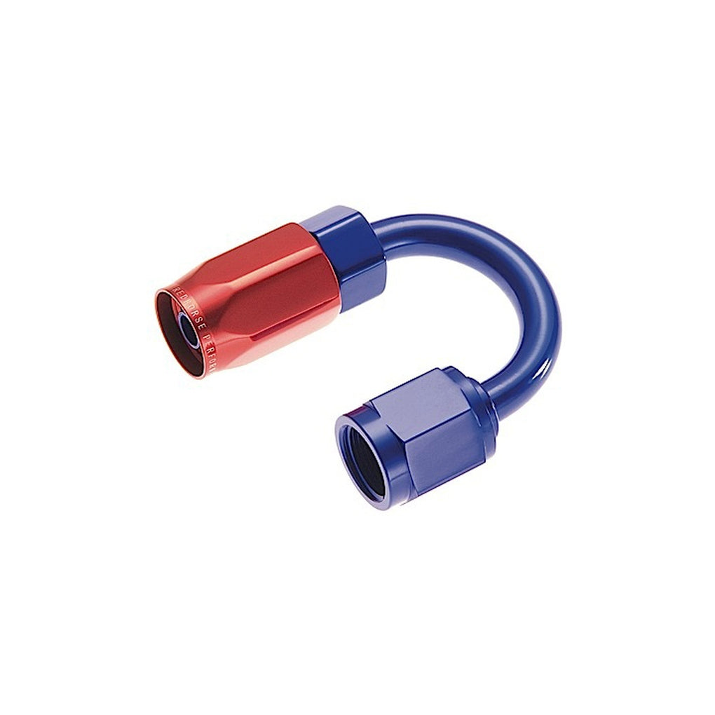 Red Horse Performance 1180-10-1 10 180 Degree Female Aluminum Hose End Red&Blue