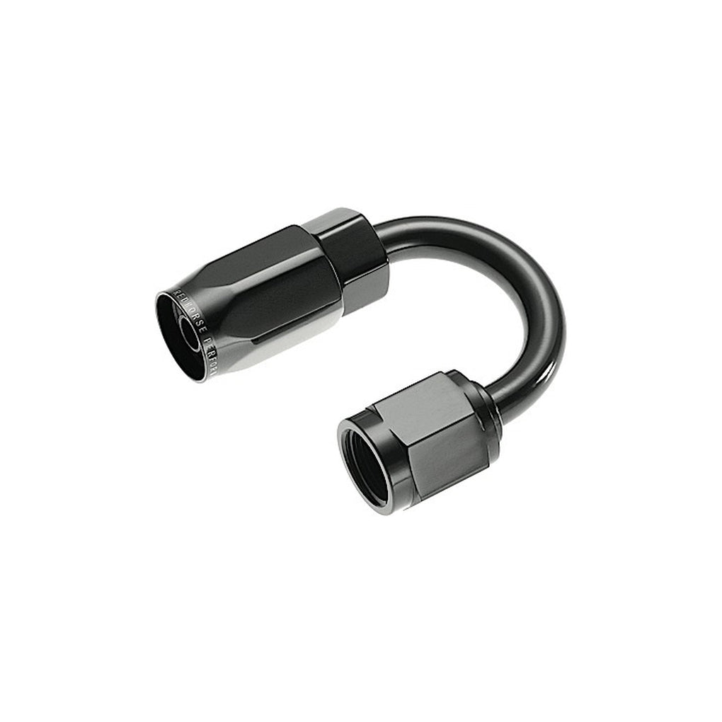 Red Horse Performance 1180-10-2 10 180 Degree Female Aluminum Hose End Black
