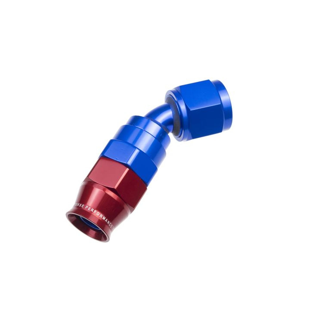 Red Horse Performance 1245-04-1 04 An 45 Degree Ptfe Reusable Hose End Blue