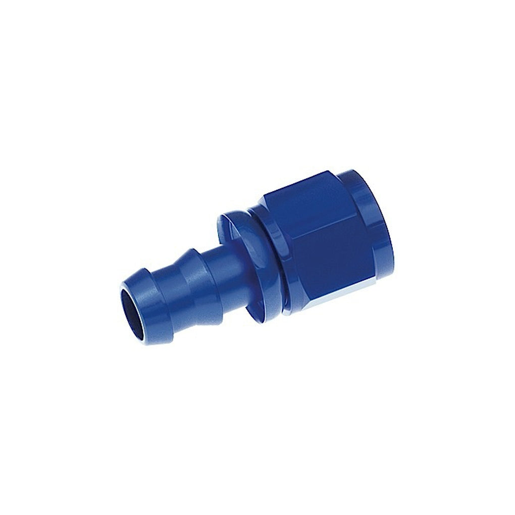 Red Horse Performance 2000-06-1 06 Straight An/Jic Hose End Push Lock Blue
