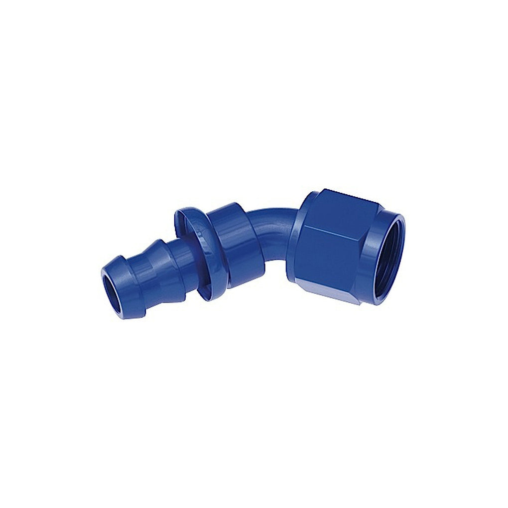 Red Horse Performance 2045-06-1 06 45 Degree An/Jic Hose End Push Lock Blue