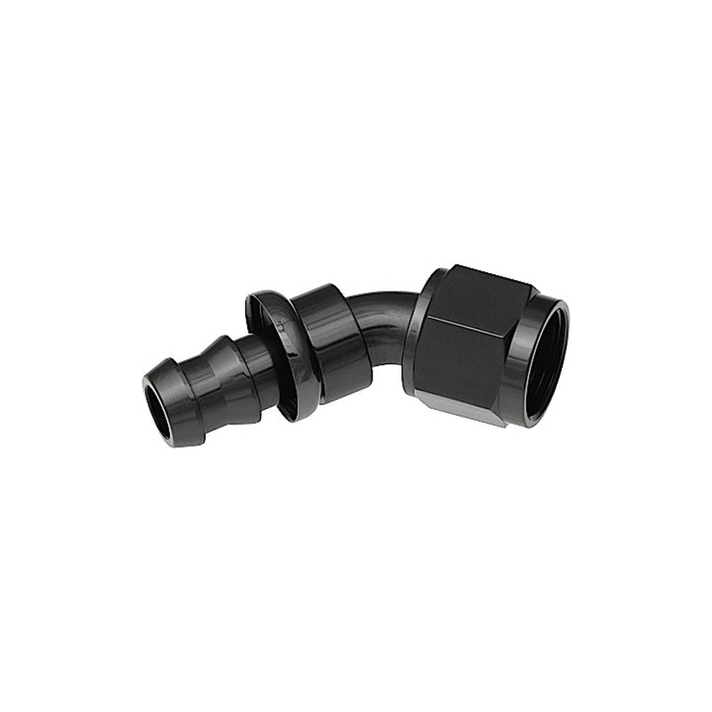 Red Horse Performance 2045-08-2 08 45 Degree An/Jic Hose End Push Lock Black