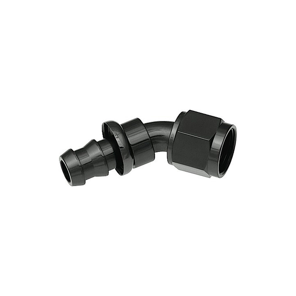 Red Horse Performance 2045-10-2 10 45 Degree An/Jic Hose End Push Lock Black