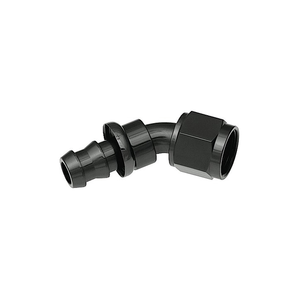 Red Horse Performance 2045-12-2 12 45 Degree An/Jic Hose End Push Lock Black