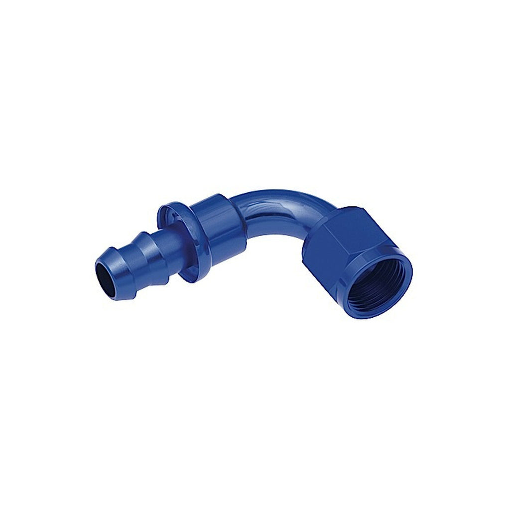 Red Horse Performance 2090-06-1 06 90 Degree An/Jic Hose End Push Lock Blue