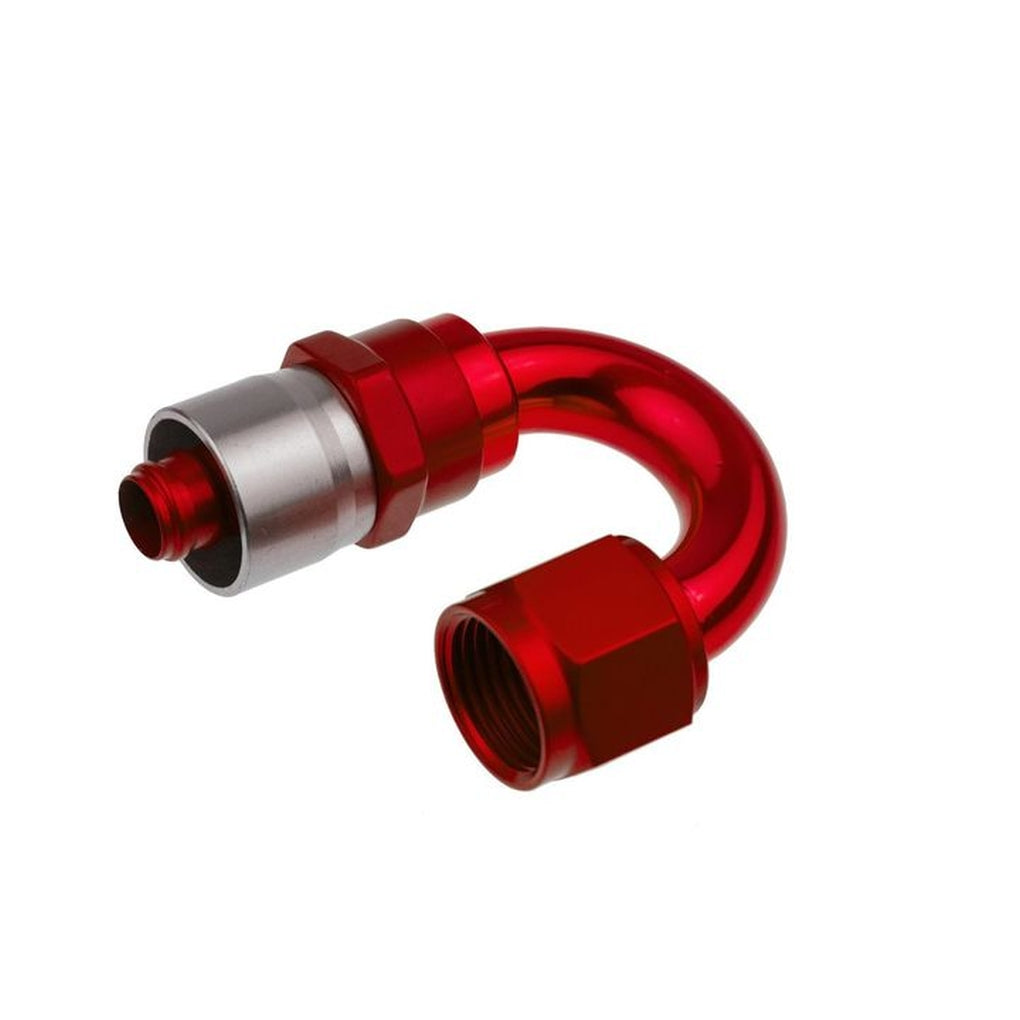 Red Horse Performance 7180-16-3 16 An 180 Degree Crimp Style Hose End Red