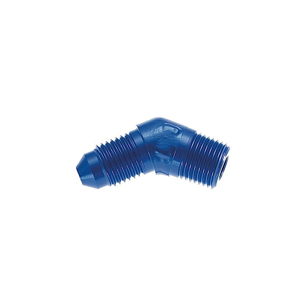 Red Horse Performance 823-10-08-1 10 45 Degree Male Adapter To 08 (1/2) Npt Male Blue
