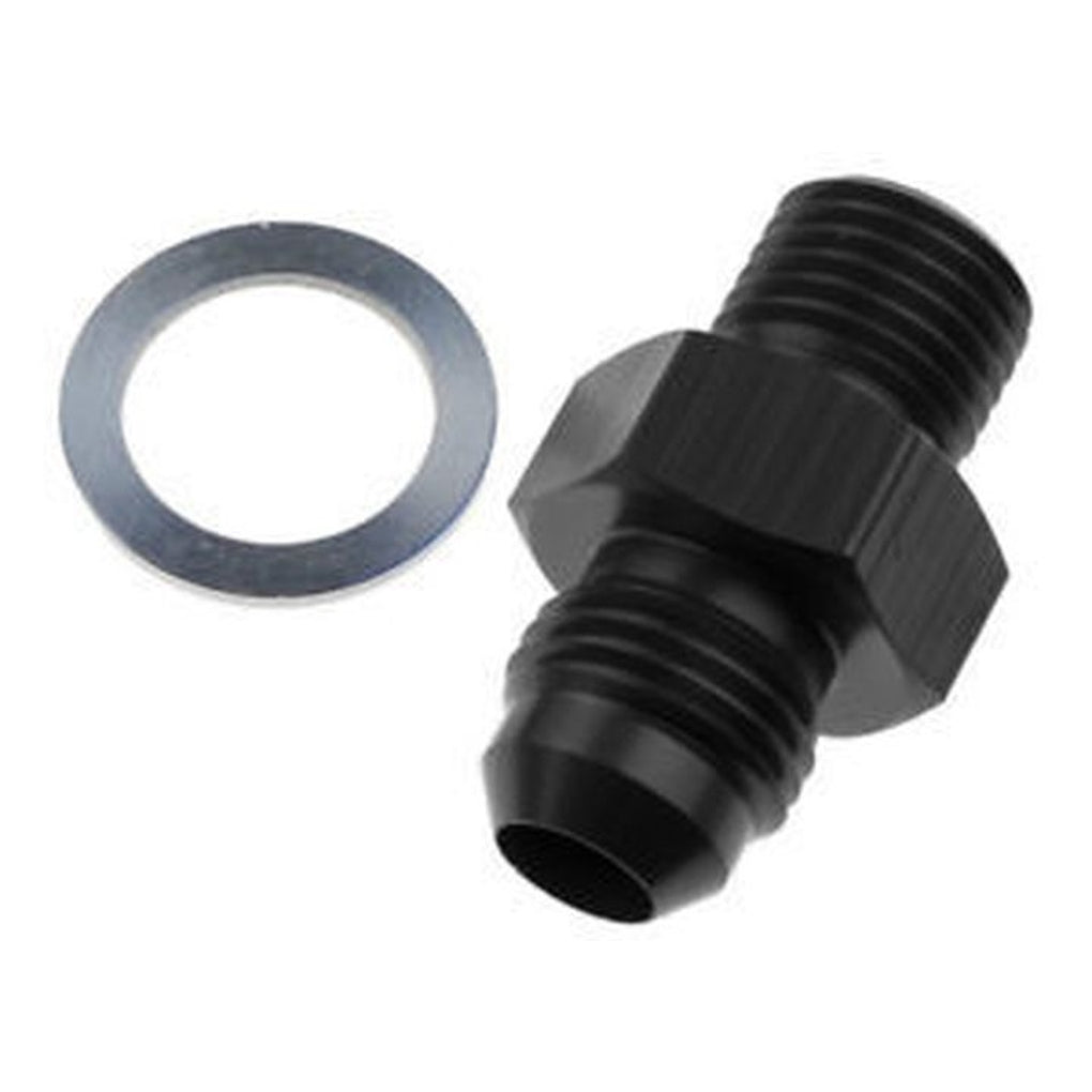Red Horse Performance 8262-06-04-2 06 Male An/Jic Flare To 1/4Npsm Transmission Fitting Black2Pcs