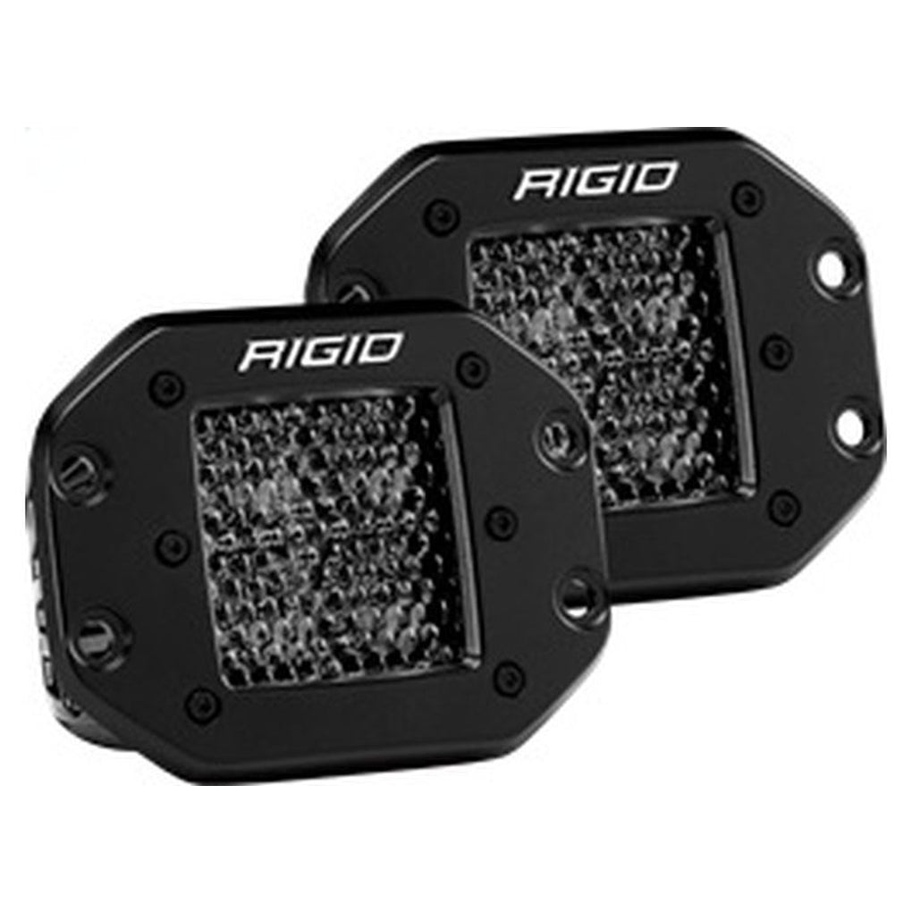 Rigid Industries 212513BLK Dseries Pro Spot Diffused Midnight Flush Mount | Pair