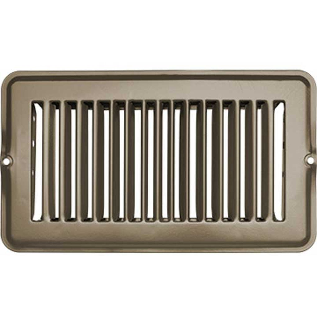 RV Designer H872 Vent Register Tan Metal Undamp 4Inx8In