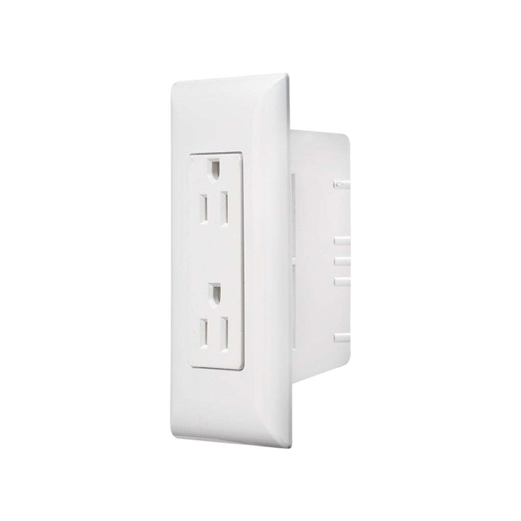 RV Designer S831 Inself Containedin White Contemporary Dual Outlet Speedwire W/Coverplate