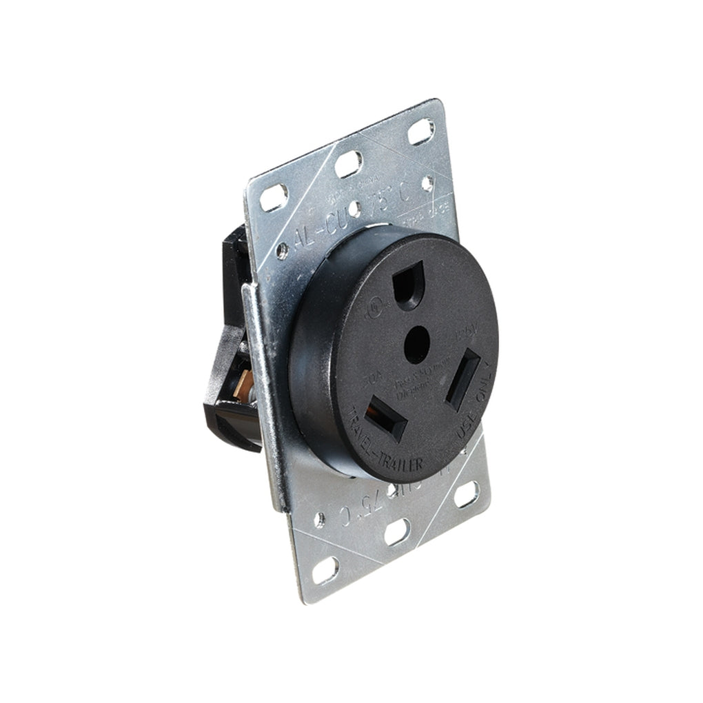 RV Designer S971 30 Amp Flush Receptacle In Plate