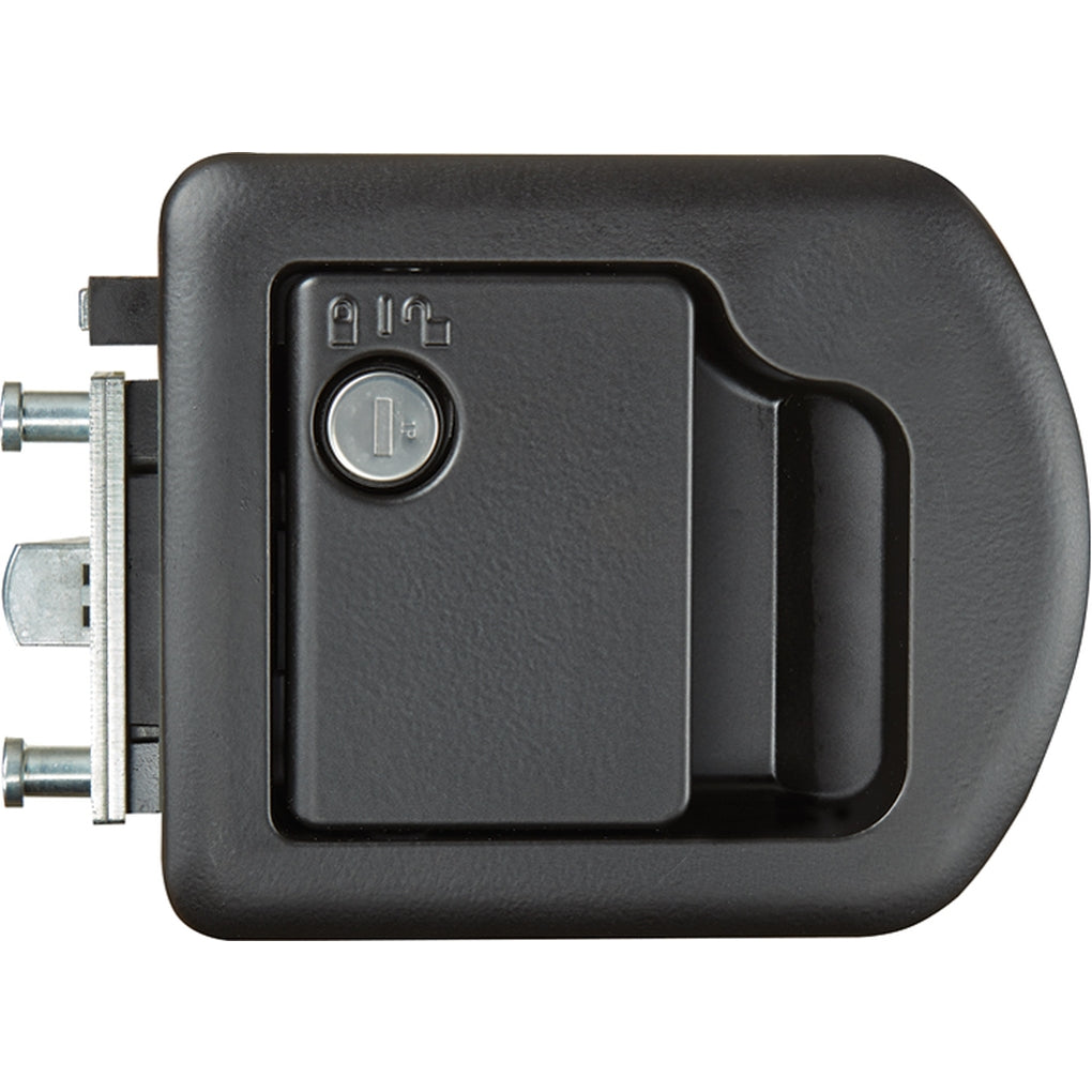 RV Designer T505 Motorhome Entrance Door Lock Black W/O Deadbolt (Trimark 0601625)