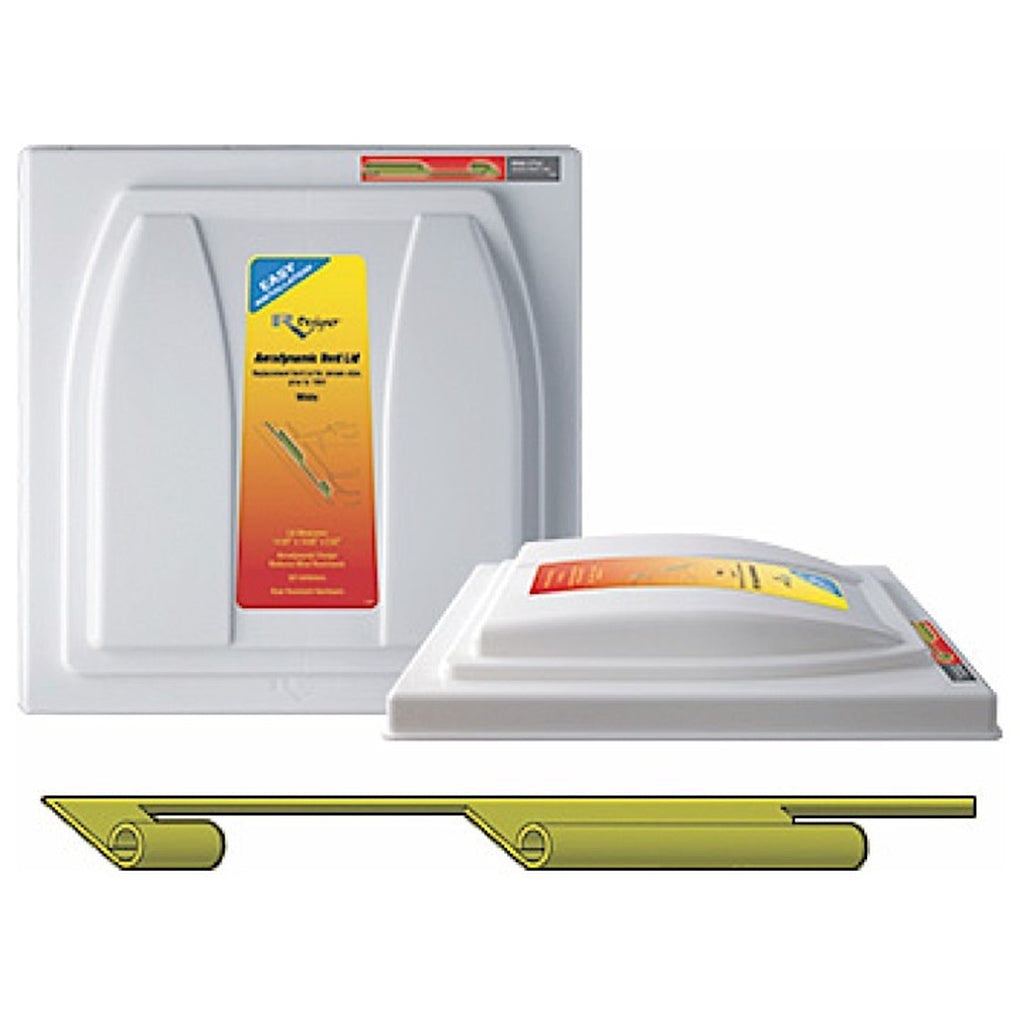 RV Designer V106 Vent Lid Jensen Pin Hinge White