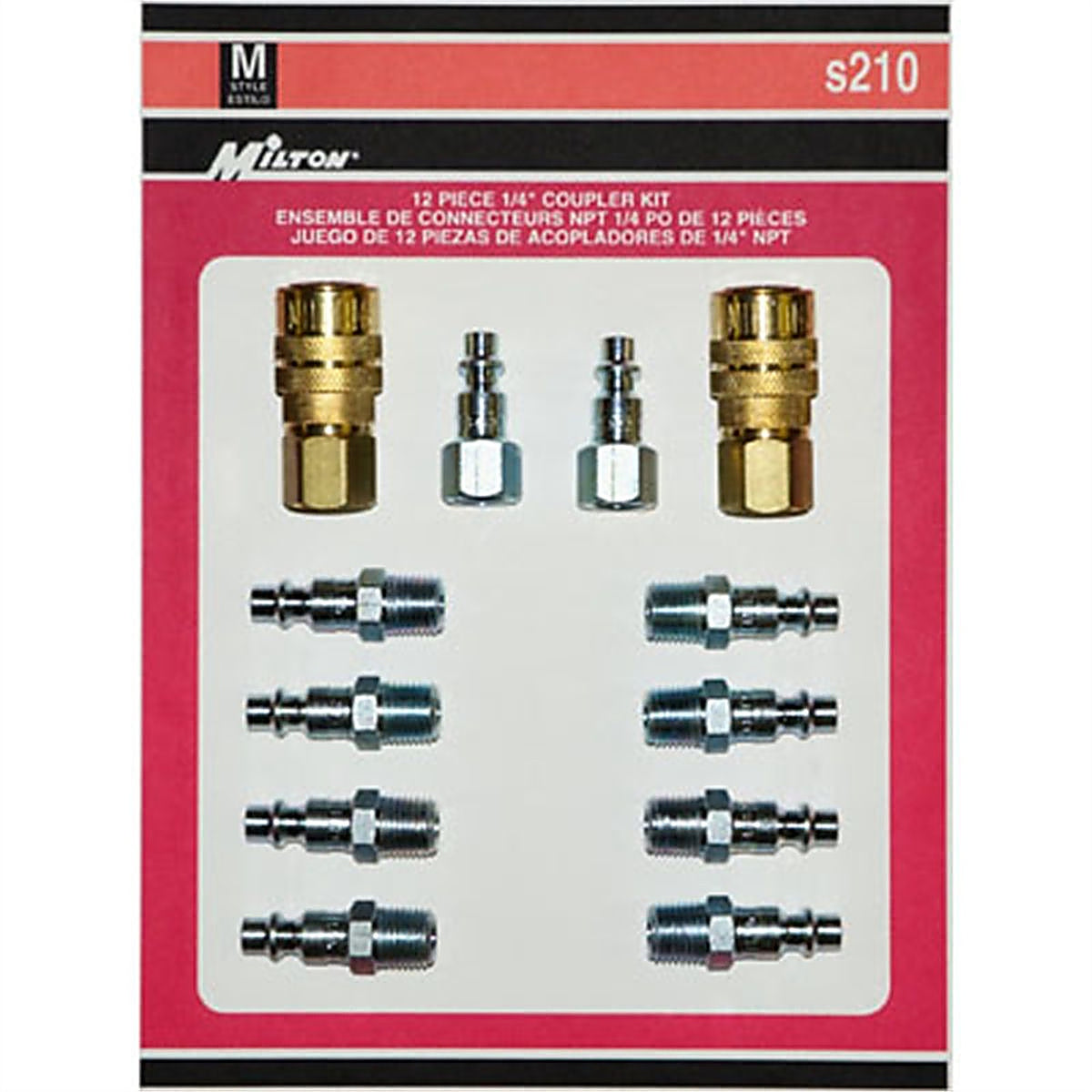 Milton S210 12 Piece M-Style Coupler Kit