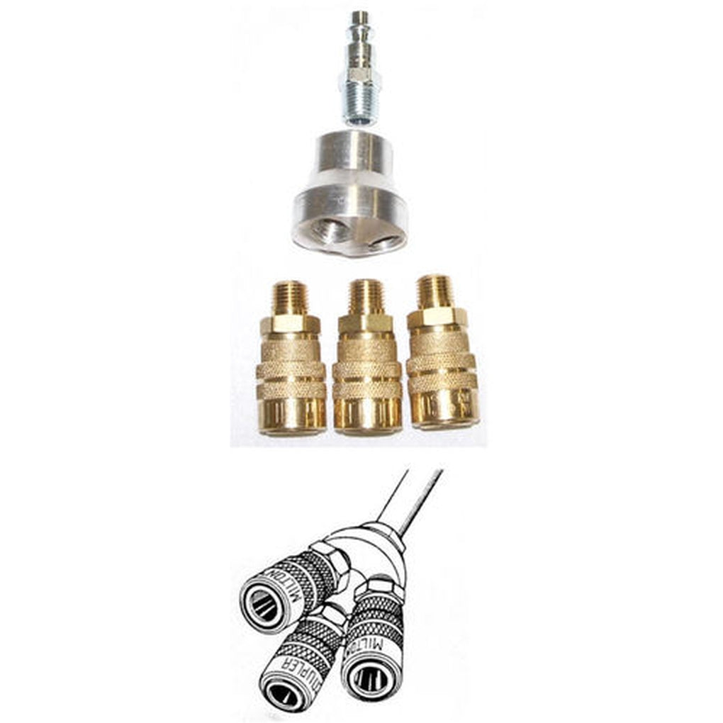 Milton S221 5 PC. "3 in 1 Manifold" with "M" Style Couplers and Plug