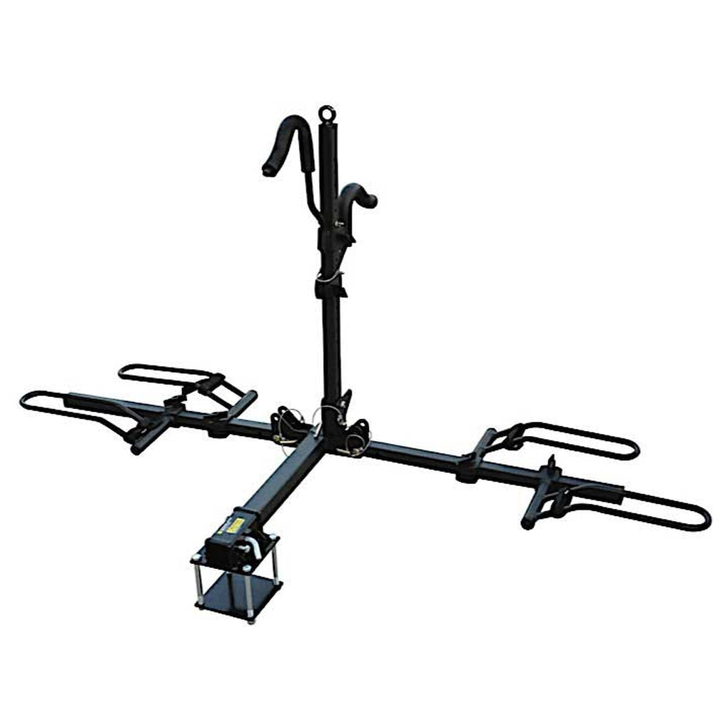 Stromberg Carlson BC-202BA Platform Folding 2 Bike Carrier With Bumper Mount Hitch For 4 & 4.5In Square Bumpers