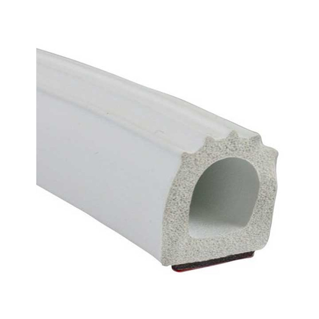 Steele Rubber 99-4260-265 W/S Sponge Ribbed D W/Tape 1X7/8 White 15Ft