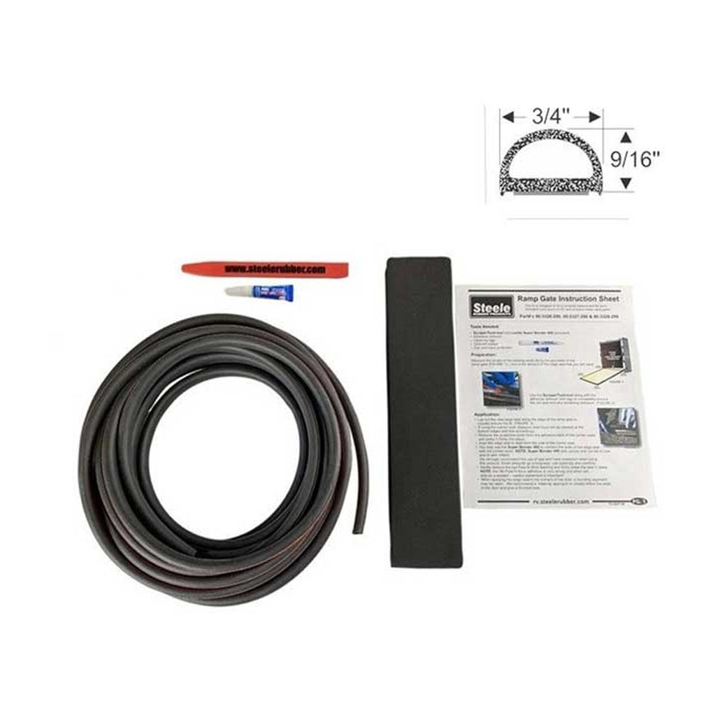 Steele Rubber 99-4445-283 Kit Ramp Gate D W/Tape 9/16X3/4 35Ft