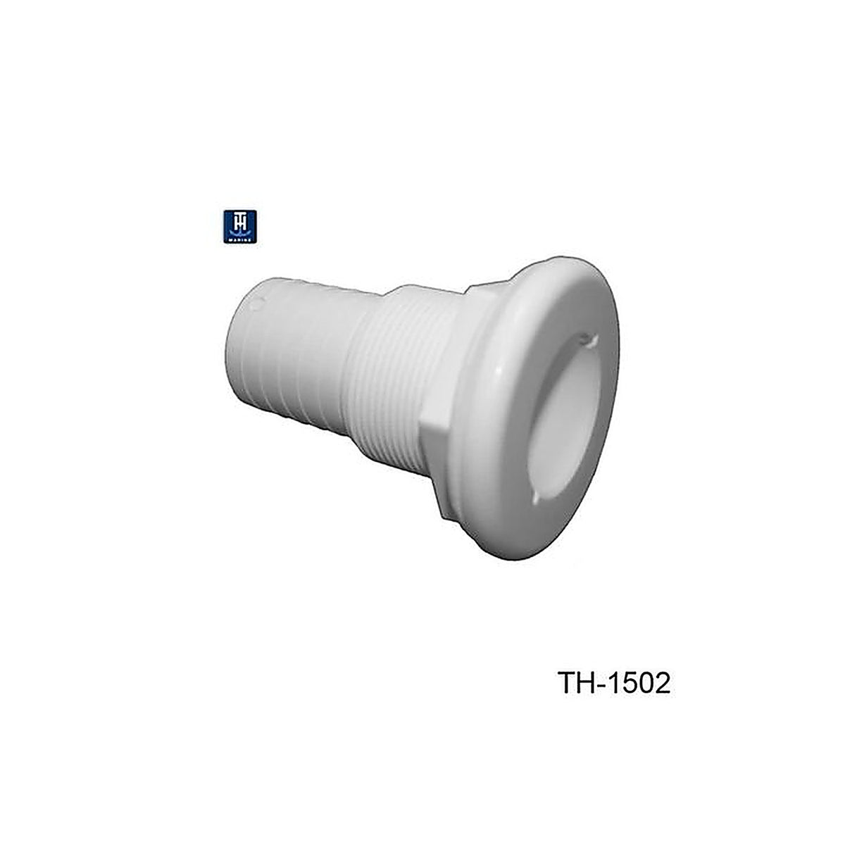TH Marine - TH-1502-DP - 1 1/2in - Straight Barbed Thru-Hull - White