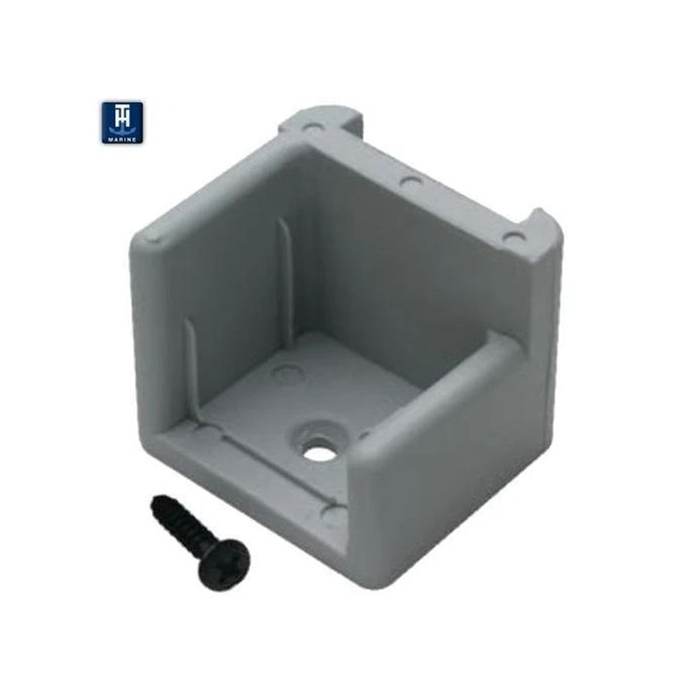 TH Marine DS-1L-DP Left Hinge Door Stop With Ribs Gray