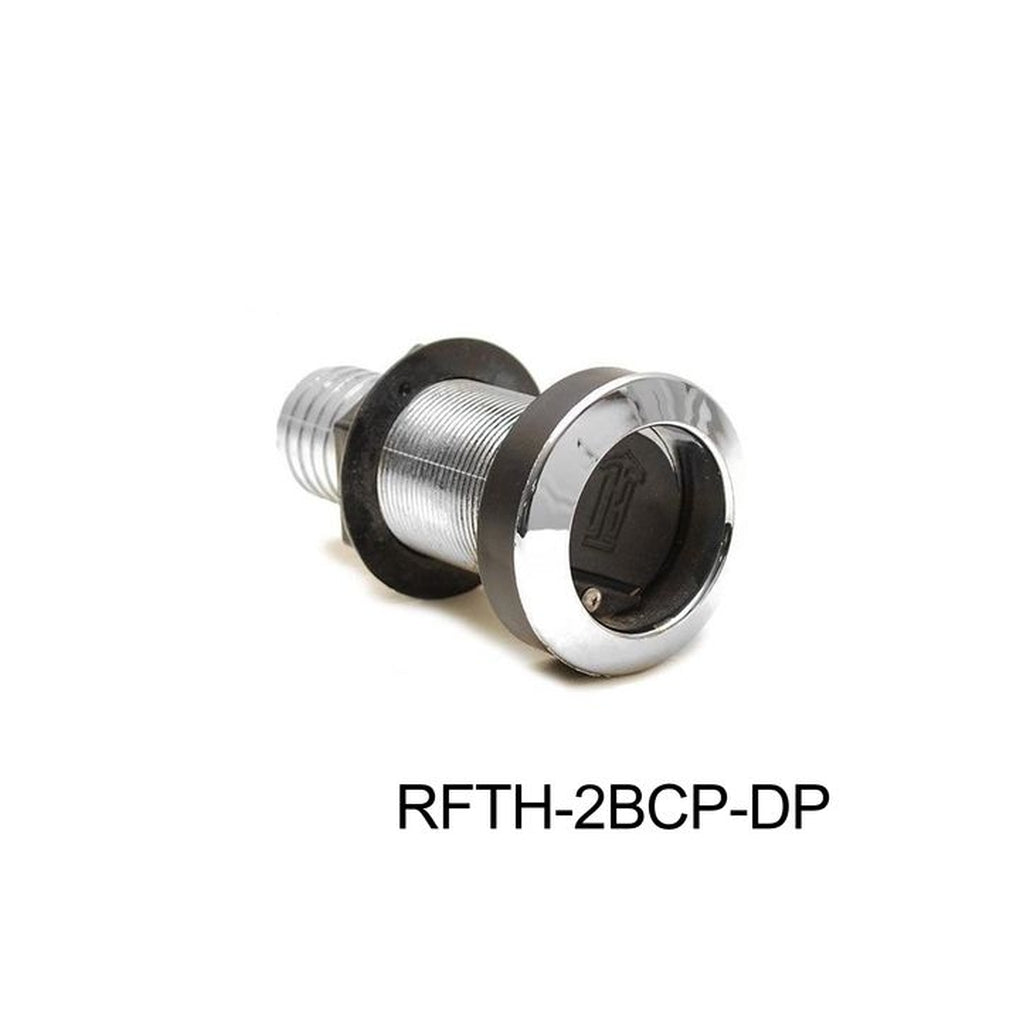 TH Marine RFTH-2BCP-DP 1 1/2In Recessed Thruhull Scupper Chromed
