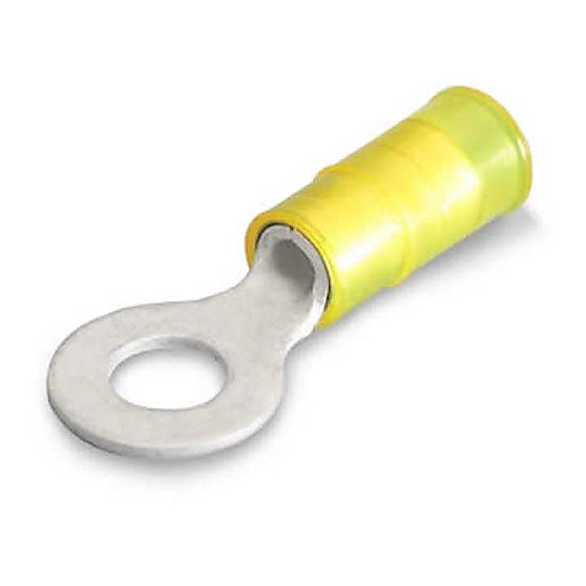 Uni-Bond Lighting - TR1014-100 - (100/Pack) Insulated Ring Terminals Yellow 12-10ga Stud 1/4in