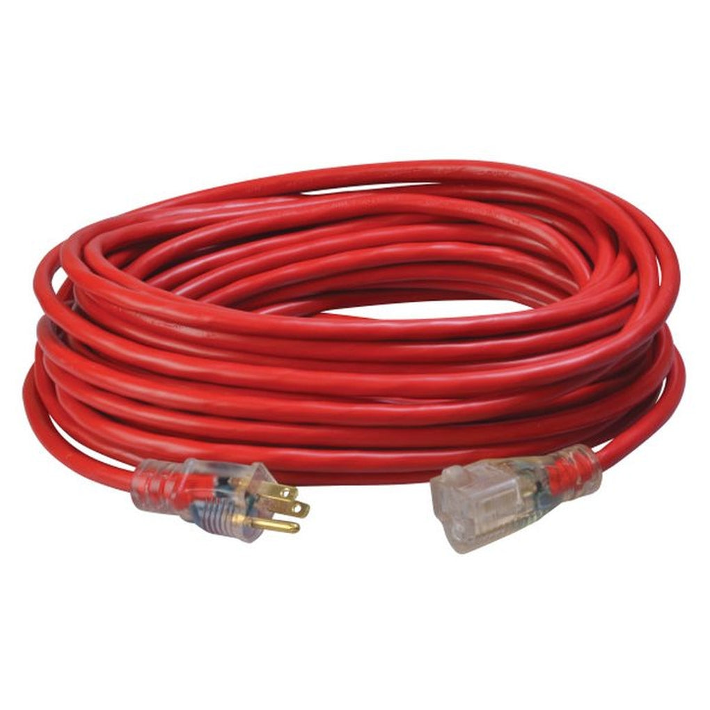 Southwire 2488SW8804 50Ft Sjtw 14/3 Outdoor Extension Cord w/Lighted End (Red)