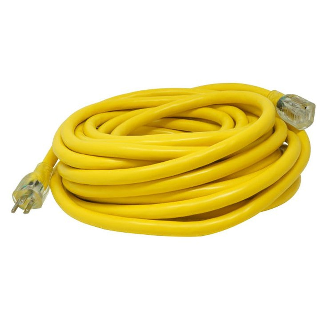 Southwire 2688SW0002 50Ft Sjtw 10/3 Outdoor Extension Cord w/Lighted End (Yellow)