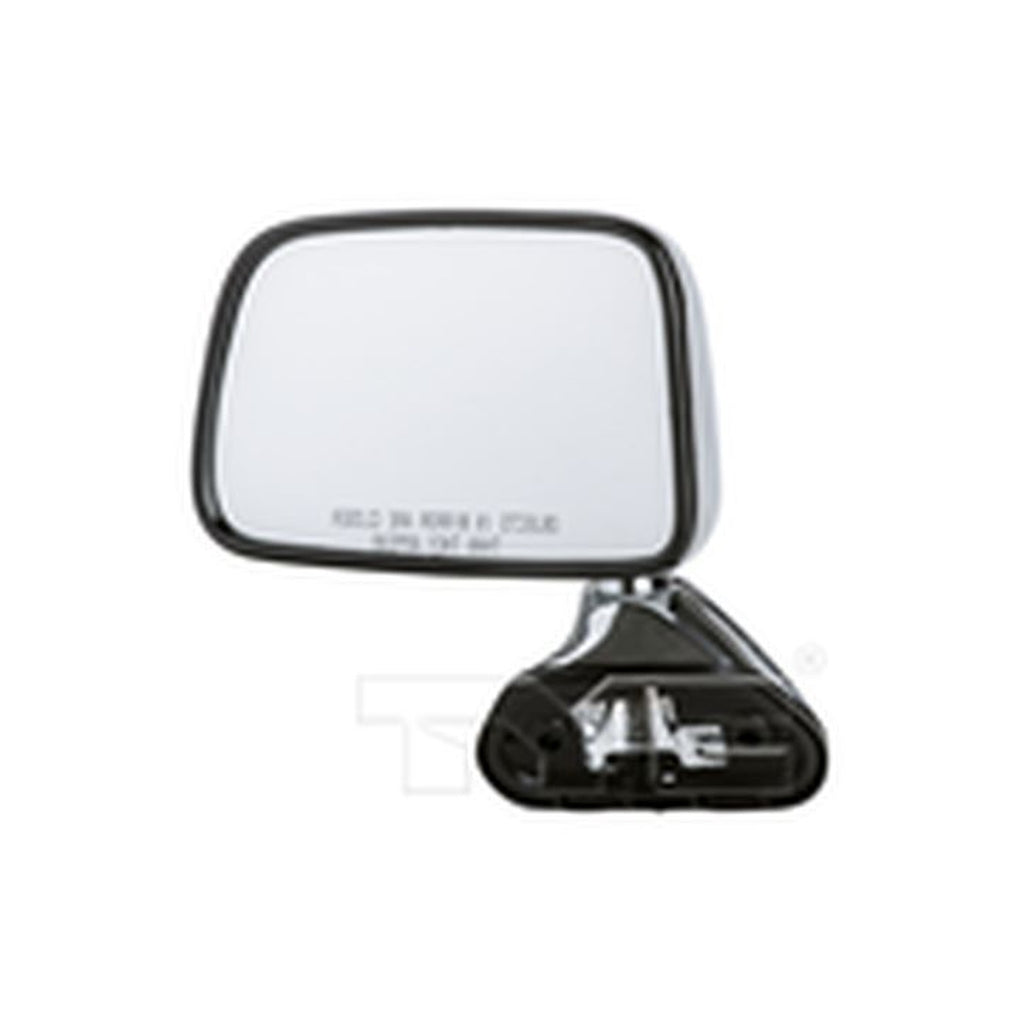 TYC 5260012 LH Mirror Rear View Door Mount Foldaway; W/Vent Window; W/Single Glass; Chrome Toyota Pickup 8995