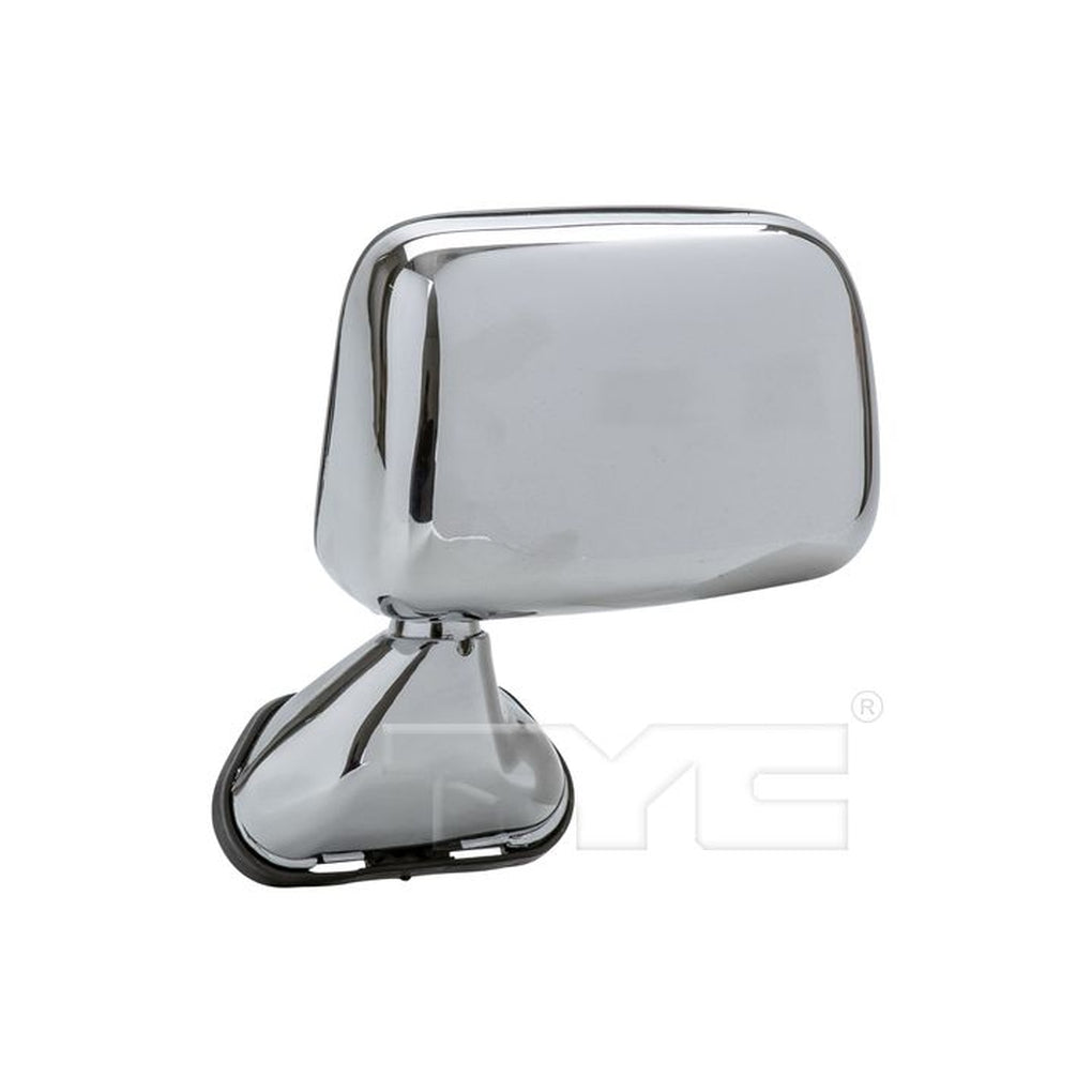 TYC 5260012 LH Mirror Rear View Door Mount Foldaway; W/Vent Window; W/Single Glass; Chrome Toyota Pickup 8995