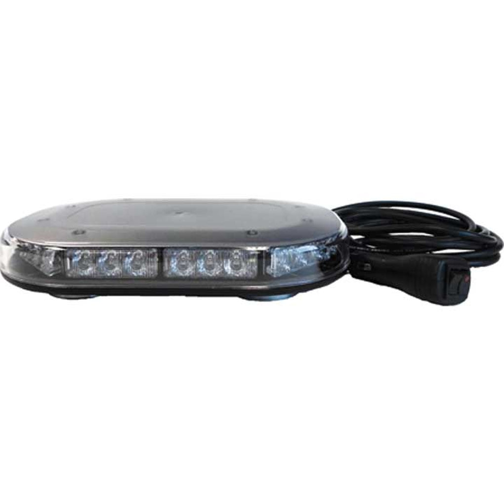 Uni-Bond Lighting E-2110ACM 9.75In Clear Lens Amber LED Warning Light Bar Magnetic Mount