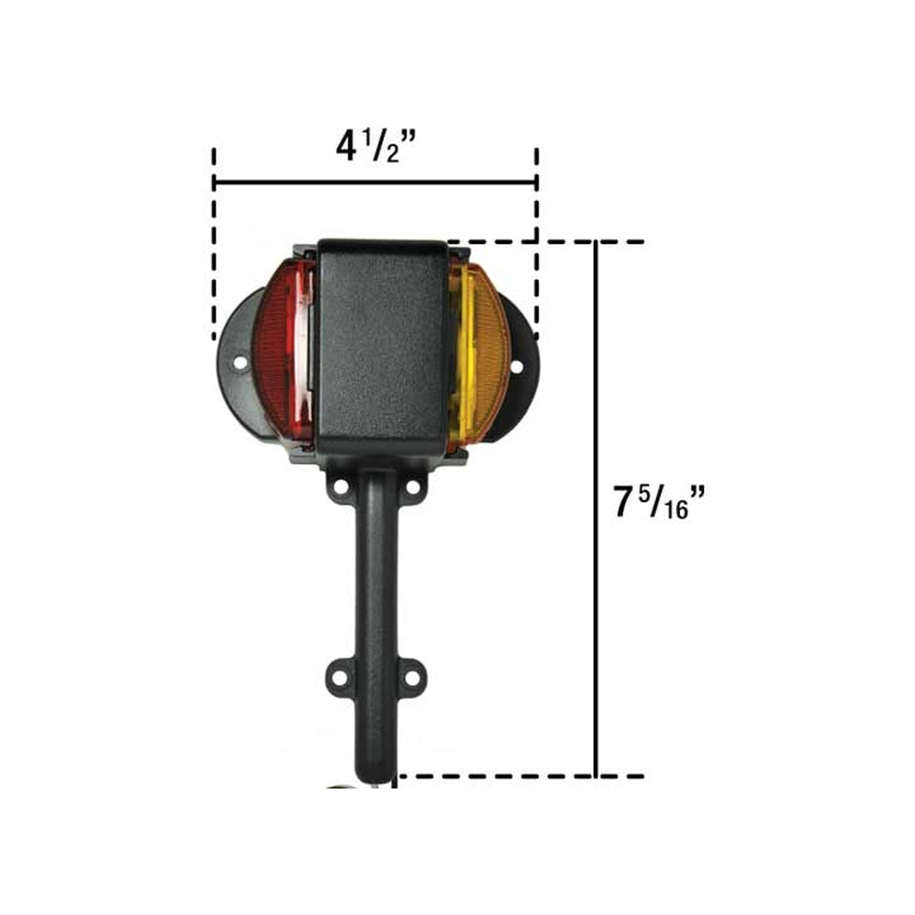 Uni-Bond Lighting FML1225RA Fender Mount Kit Left Hand Red/Amber