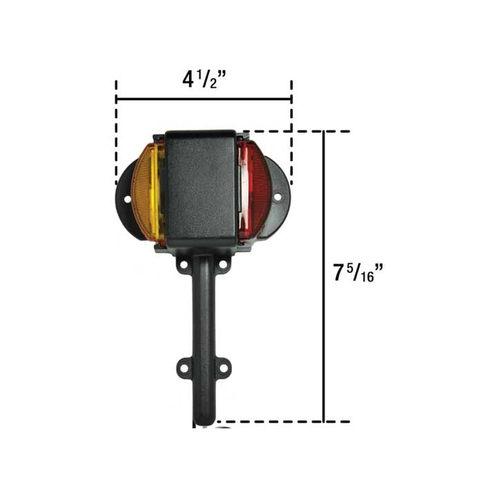 Uni-Bond Lighting FMR1225RA Fender Mount Kit Right Hand Red/Amber