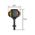 Uni-Bond Lighting FMR1225RA Fender Mount Kit Right Hand Red/Amber